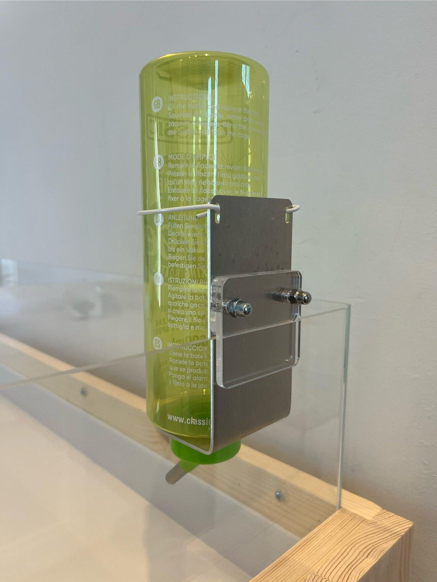 Perspex Bottle Holder - for Woodys Guinea Pig Enclosures